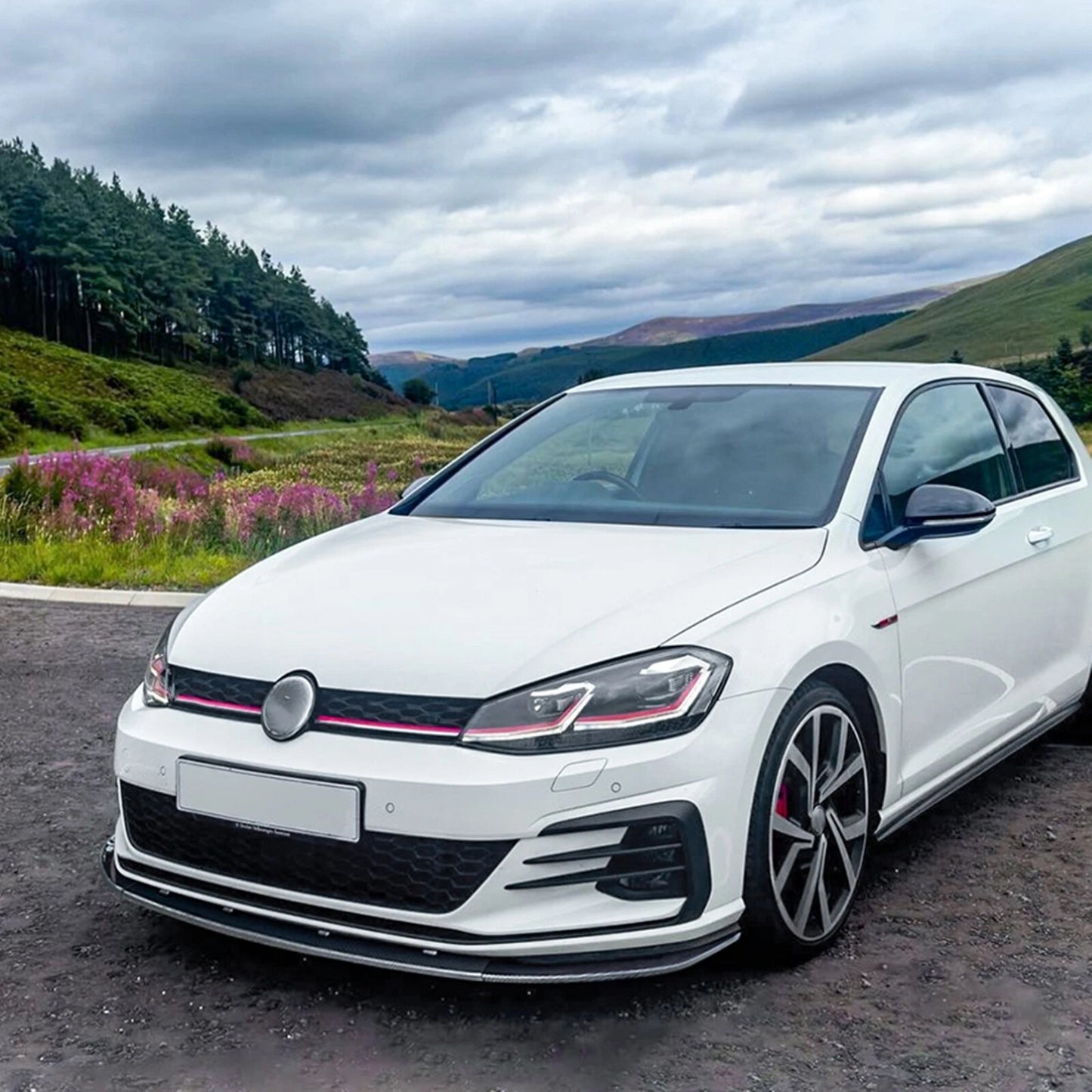 Bumper Spoiler Lip Splitter for VW Golf 7.5 MK7.5 GTI R (2017-2019)