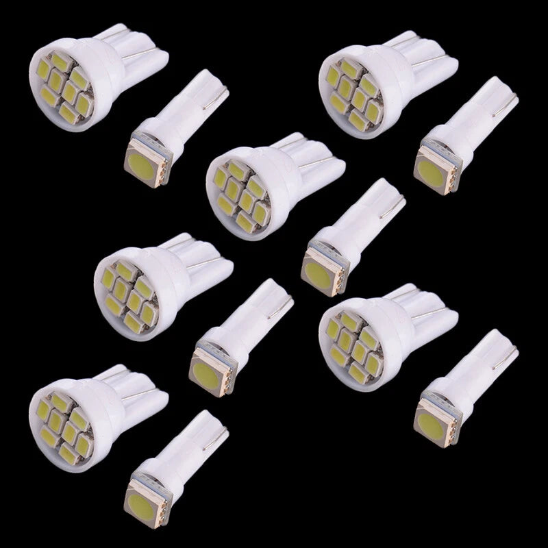 40Pc T5 T10 White LED Bulbs for Car Instrument Cluster Dash Lights
