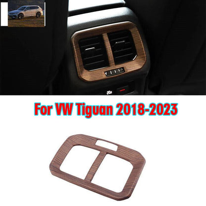 Peach Wood Grain Rear AC Air Outlet Vent Cover Trim for VW Tiguan (2018-2023)