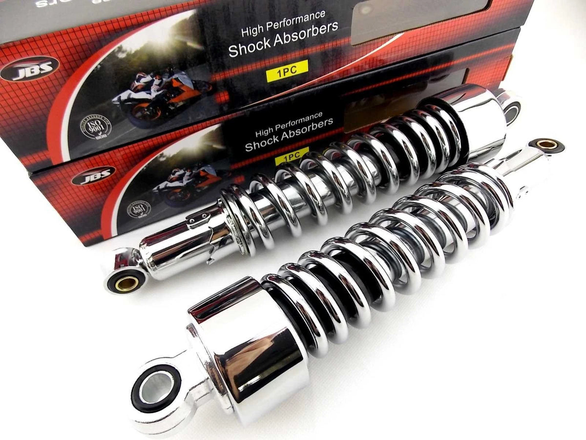 325mm JBS Chrome Rear Shock Absorbers for Suzuki GS550 (1976-1983)