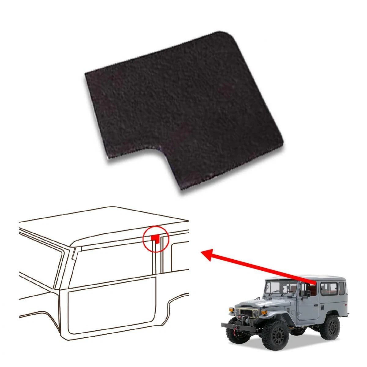 Packing Front Side Top Bow LH Fits Toyota Land Cruiser FJ40 FJ45 1974-84 D06
