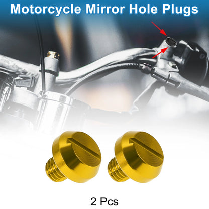 Left Hand M8x1.25 Mirror Hole Plugs for Motorcycle Mirrors