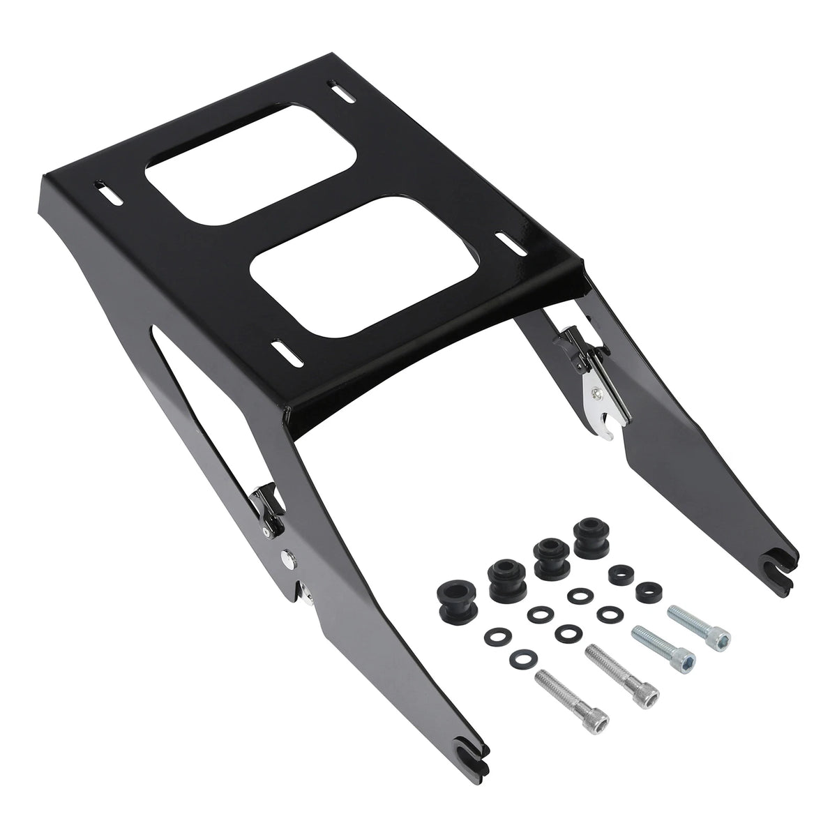 Vivid Black Two Up Mounting Rack for Harley Sport Glide FLSB (2018-2021)