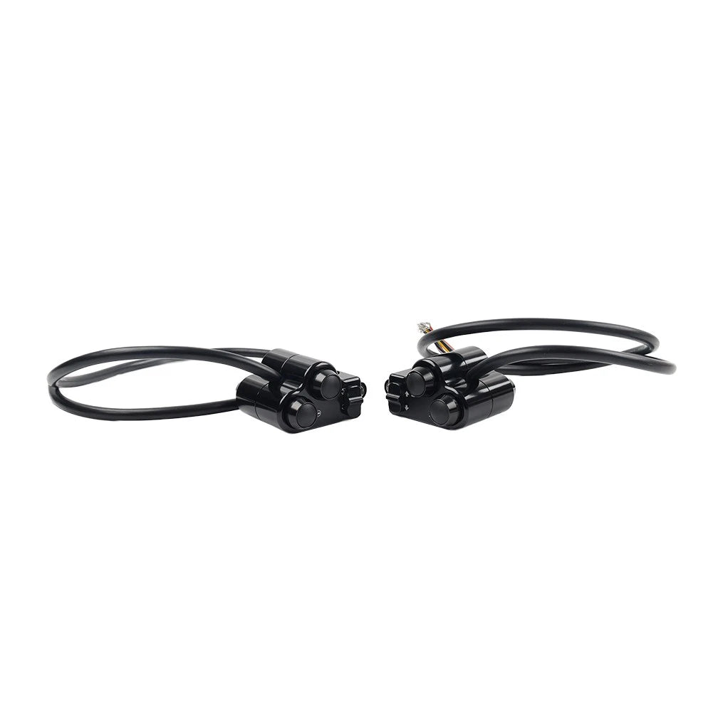 1" CNC Handlebar Switch Controls Housing for Harley Universal Motor Black