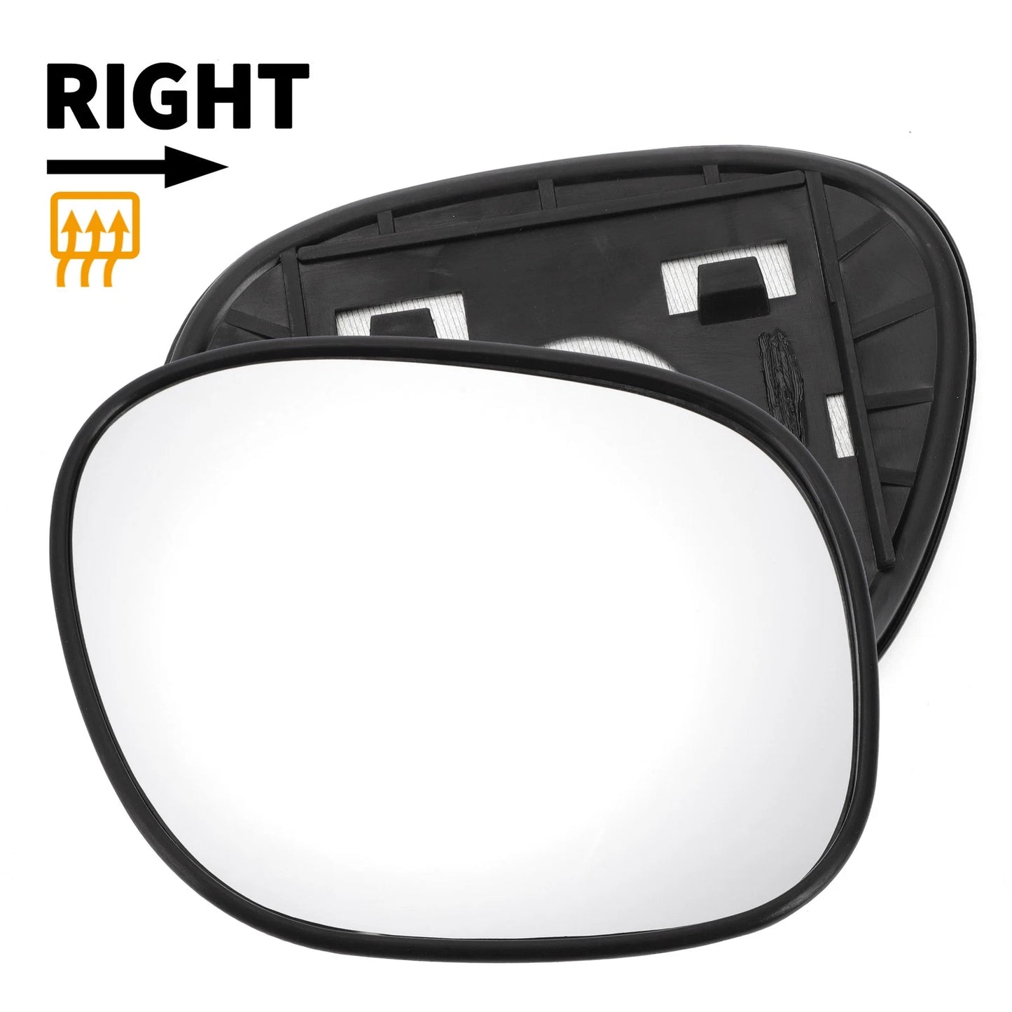 Right Side Heated White Mirror Glass for Toyota RAV4 (1994-2000)