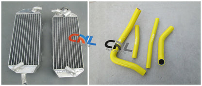 Aluminum Alloy Radiator + Hose Kit (Yellow) for Suzuki RM250 (1999-2000)