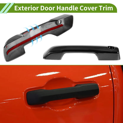Gloss Black ABS Exterior Door Handle Cover Trim for Toyota Tacoma (2024-2025)
