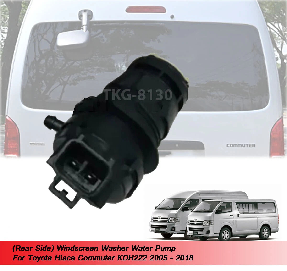 Windscreen Washer Pump for Toyota Hiace Commuter (2005-2018)