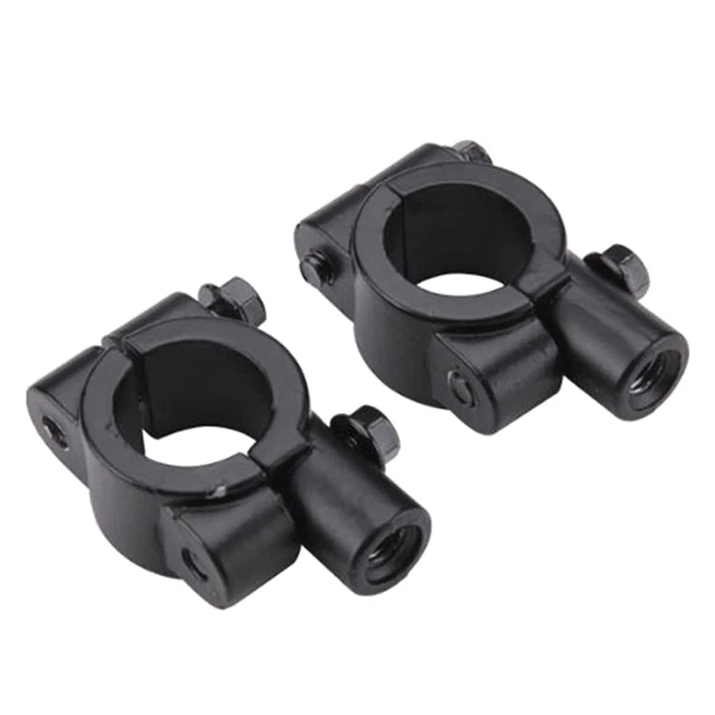 22MM M8 Handlebar Mirror Mount Holder Clamp for Motorcycle Black