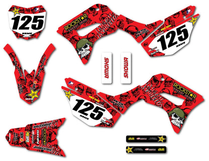 Custom Sticker Kit for Honda CRF 125 F Metal Style MX Graphics (2019-2022)