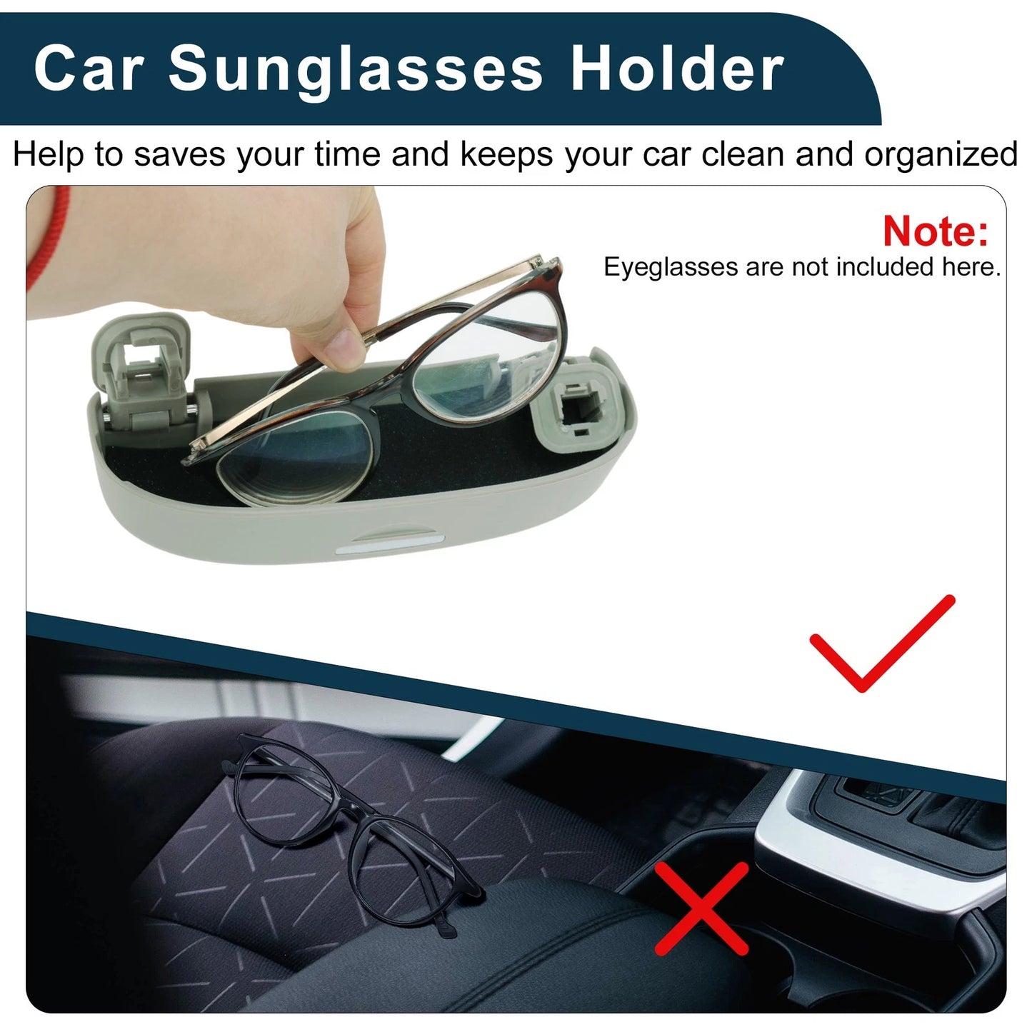Sunglasses Case for Toyota Yaris Cross 2020-2024 Eyeglasses Holder Storage Box