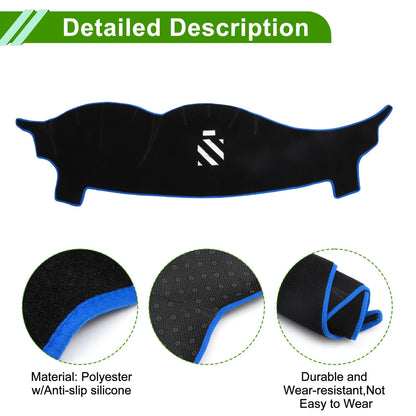 Dash Cover Mat for Infiniti EX25 (2013-2015) Black Blue Sticker