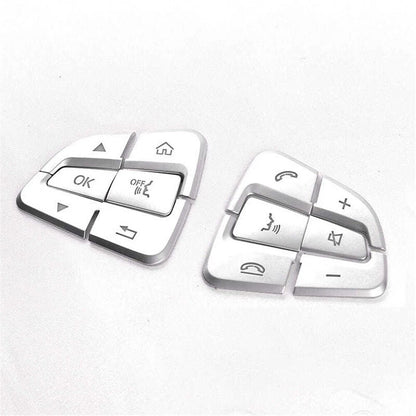 Chrome Steering Wheel Button Cover Trim for Mercedes-Benz C-Class (2015–2021)