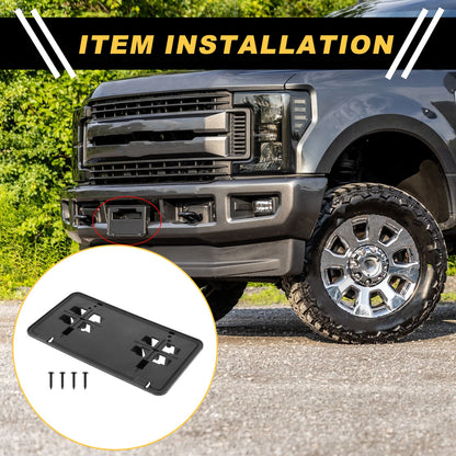 Bumper License Plate Bracket Holder for Ford F-150 (2015-2017) 1 Set