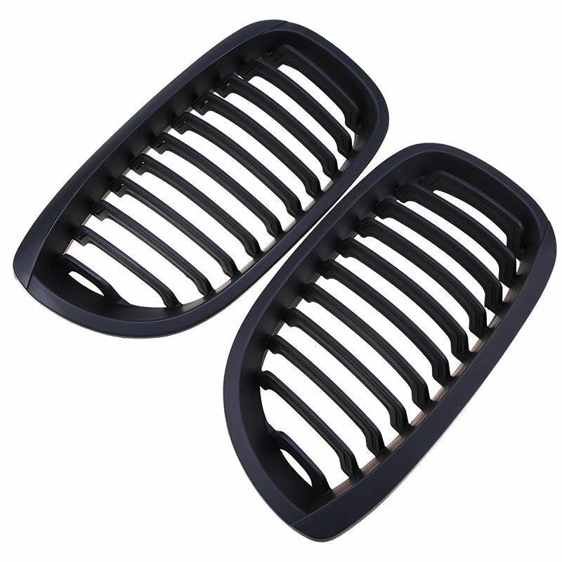 2 x Matte Black Front Kidney Grills for BMW E46 325Ci 330Ci (2003-2006)