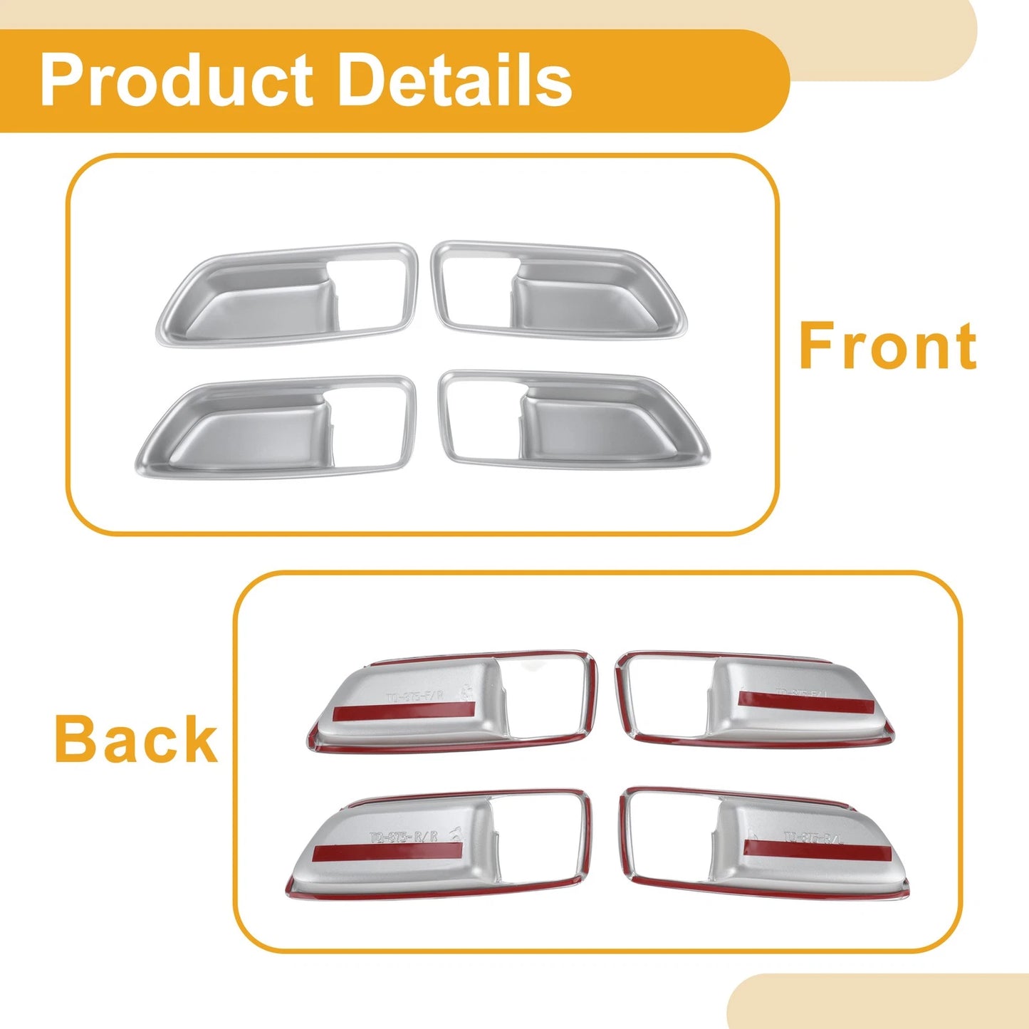 Interior Door Handle Bowl Cover Trim for Toyota Corolla (2019-2025)