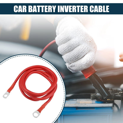 Copper Battery Inverter Cable 5/16-3/8 in 5 ft Red for Car