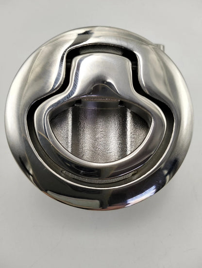 Flush Latch 316 Stainless Locker Latch for Caravan/Boat 62mm Diameter