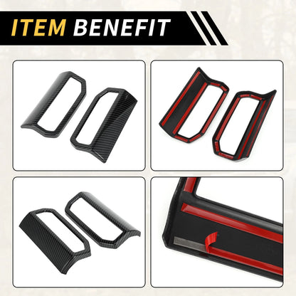 Carbon Fiber Dashboard Side Air Vent Trim for Toyota Tacoma (2024)