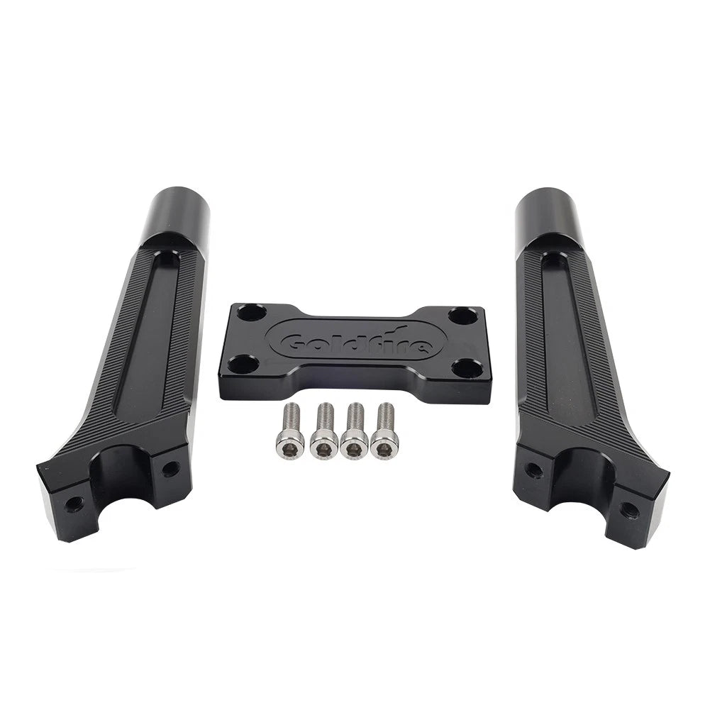 8" Pullback Handlebar Risers Clamp Black for Harley Softail Dyna (2000-2023)