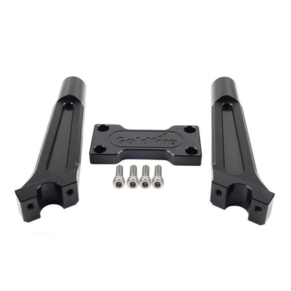 8" Pullback Handlebar Risers Clamp Black for Harley Softail Dyna (2000-2023)