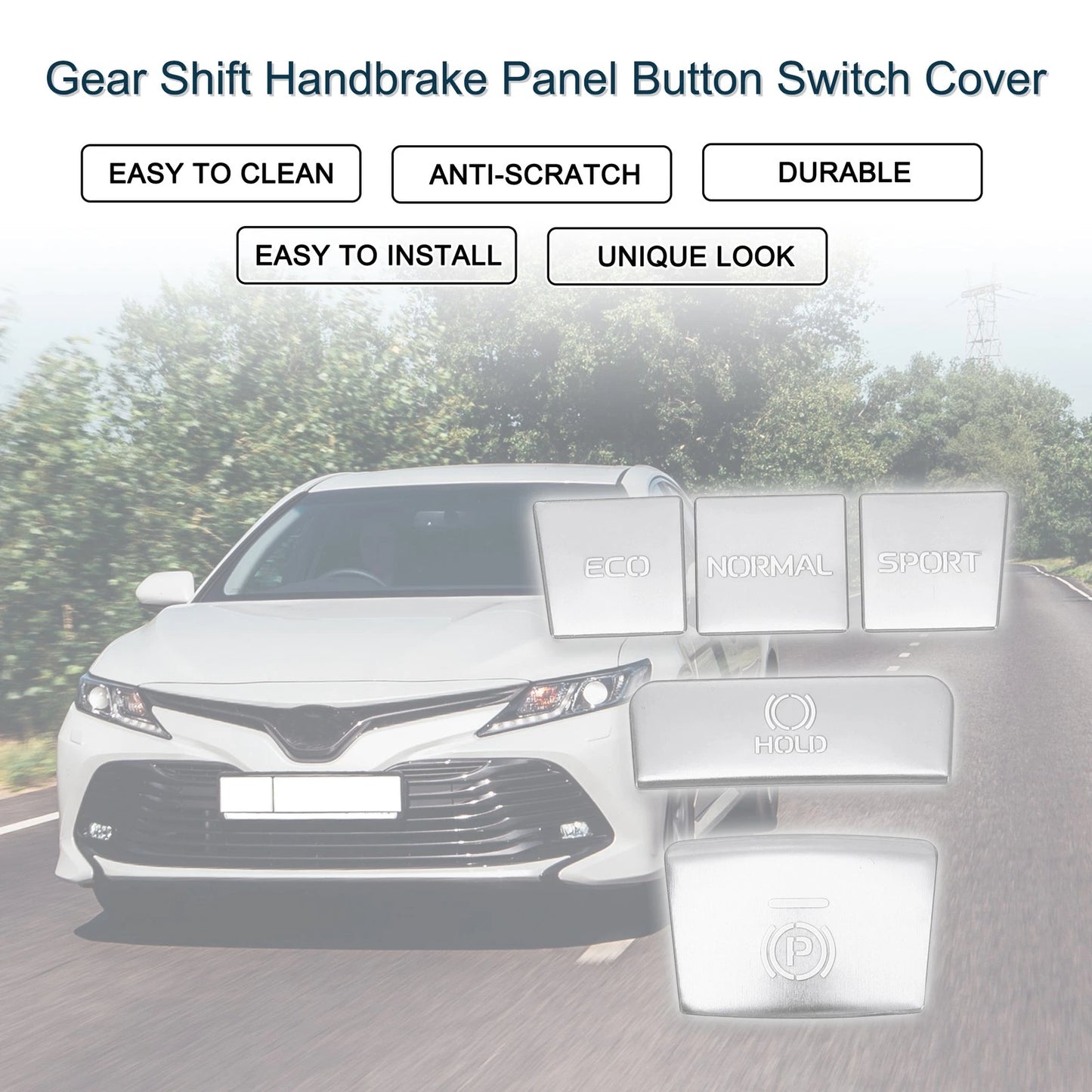 Gear Shift Handbrake Panel Button Switch Cover for Toyota Camry (2018-2023)