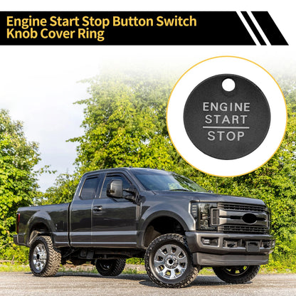 Engine Start Stop Button Switch Knob Cover for Ford F-150 (2016-2021) Black