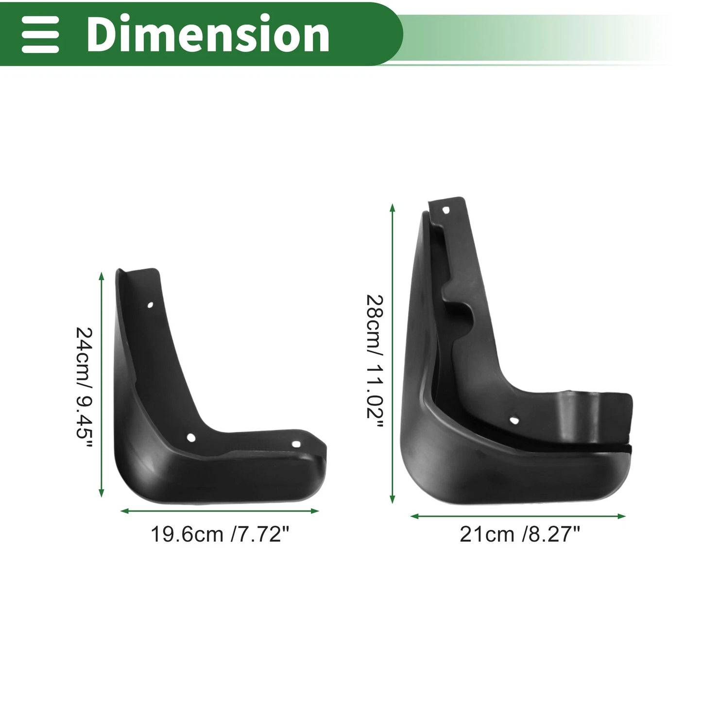 Mud Flaps Splash Guards for Ford Focus Saloon 2012-2018 with Mount Accessories