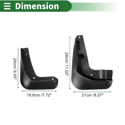 Mud Flaps Splash Guards for Ford Focus Saloon 2012-2018 with Mount Accessories