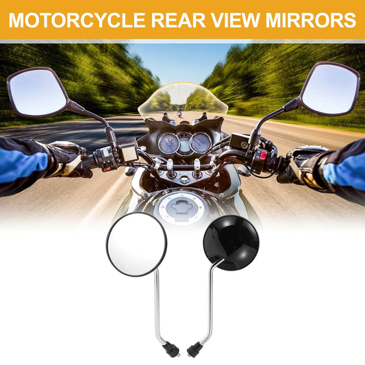 M8 Rear View Mirrors Handlebar Mirrors Silver Tone Black Iron for M8