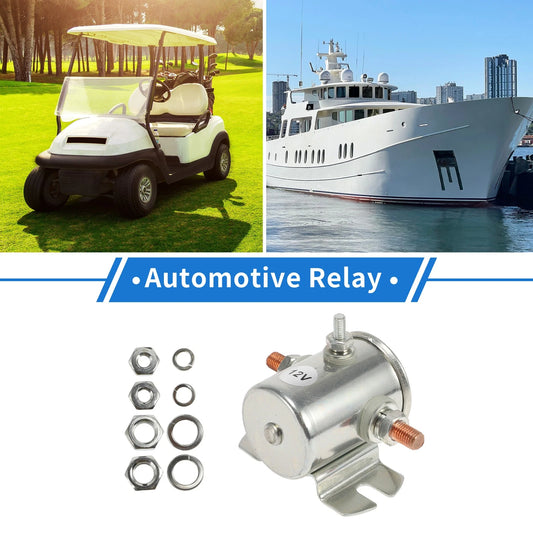Set Golf Cart Marine Winch Solenoid Relay 12V 200A 3 Terminal for Golf Cart