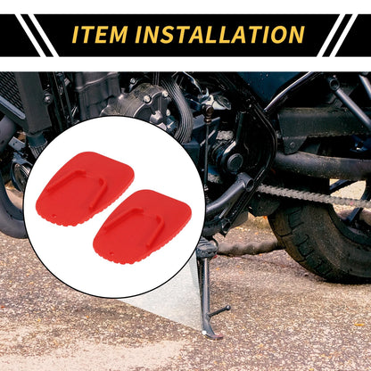 Kickstand Pad 3.54x2.36in 2 x Motorbike Support Plate for Universal Motorcycle