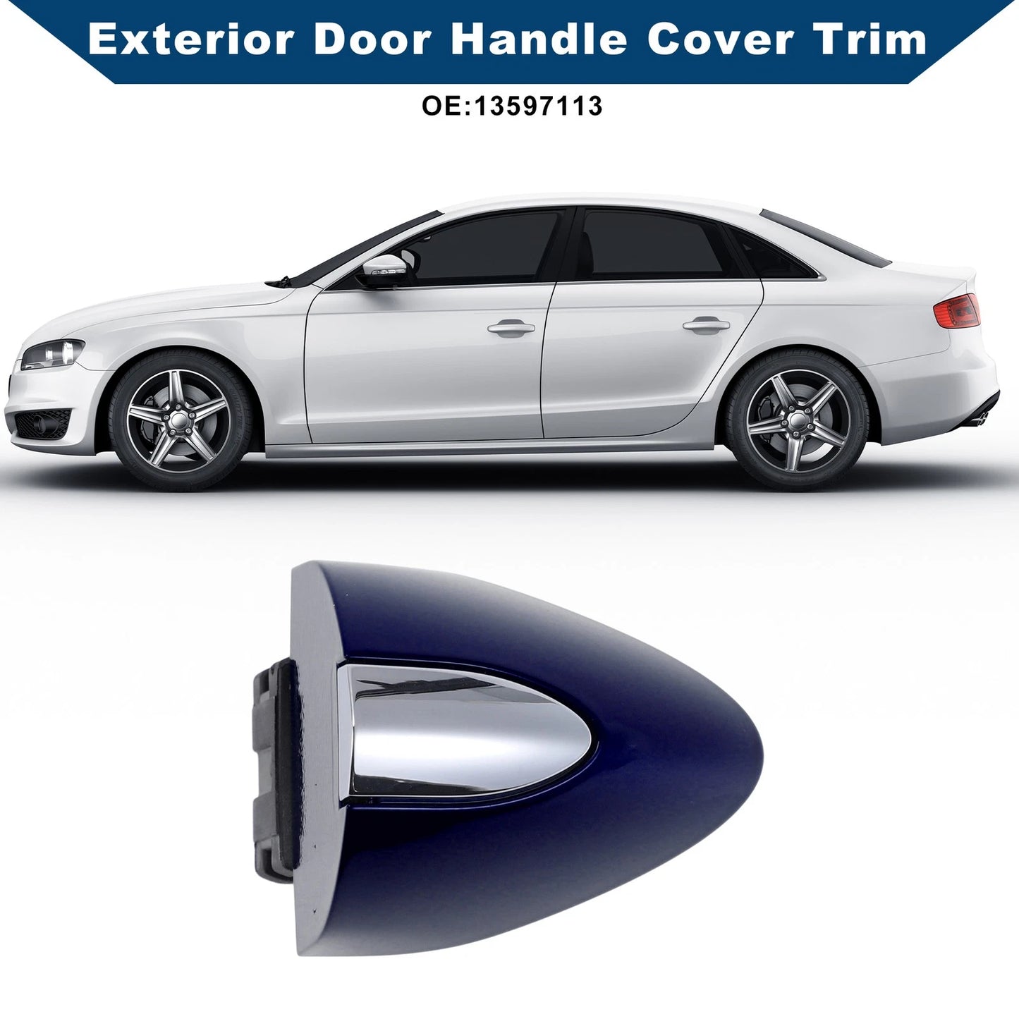 Exterior Door Handle Cover Trim for Buick LaCrosse Dark Blue (2017-2019)