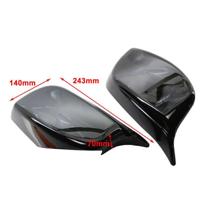 ABS Glossy Black Rear View Mirror Covers for BMW E60 E61 (2004-2007)