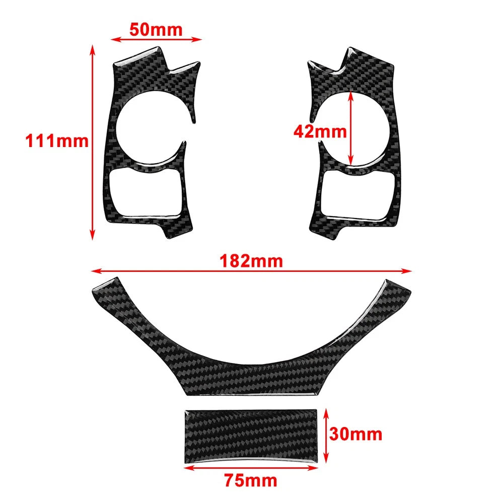 Carbon Fiber 4x Steering Wheel Cover Trim for Lexus IS250 NX200 200t 300h