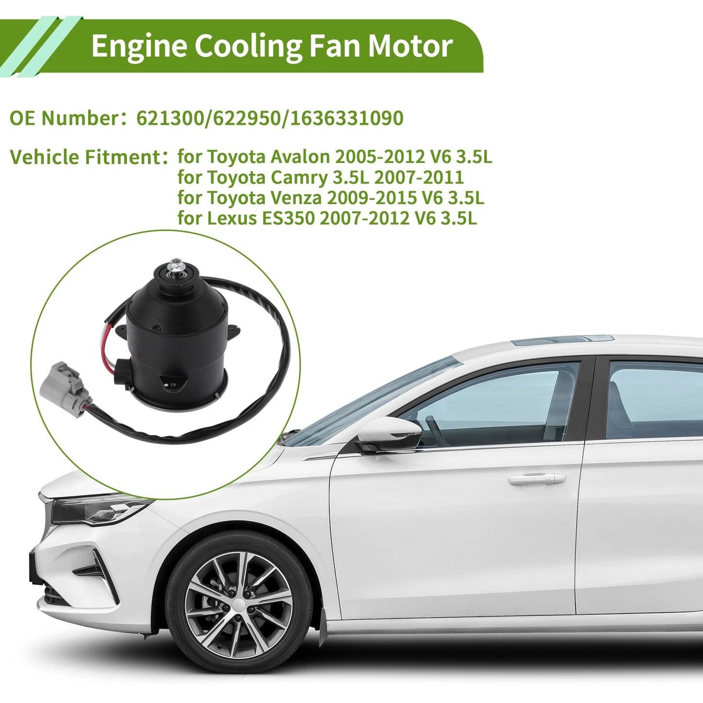 Radiator Fan Motor for Toyota Avalon V6 3.5L (2005–2012)