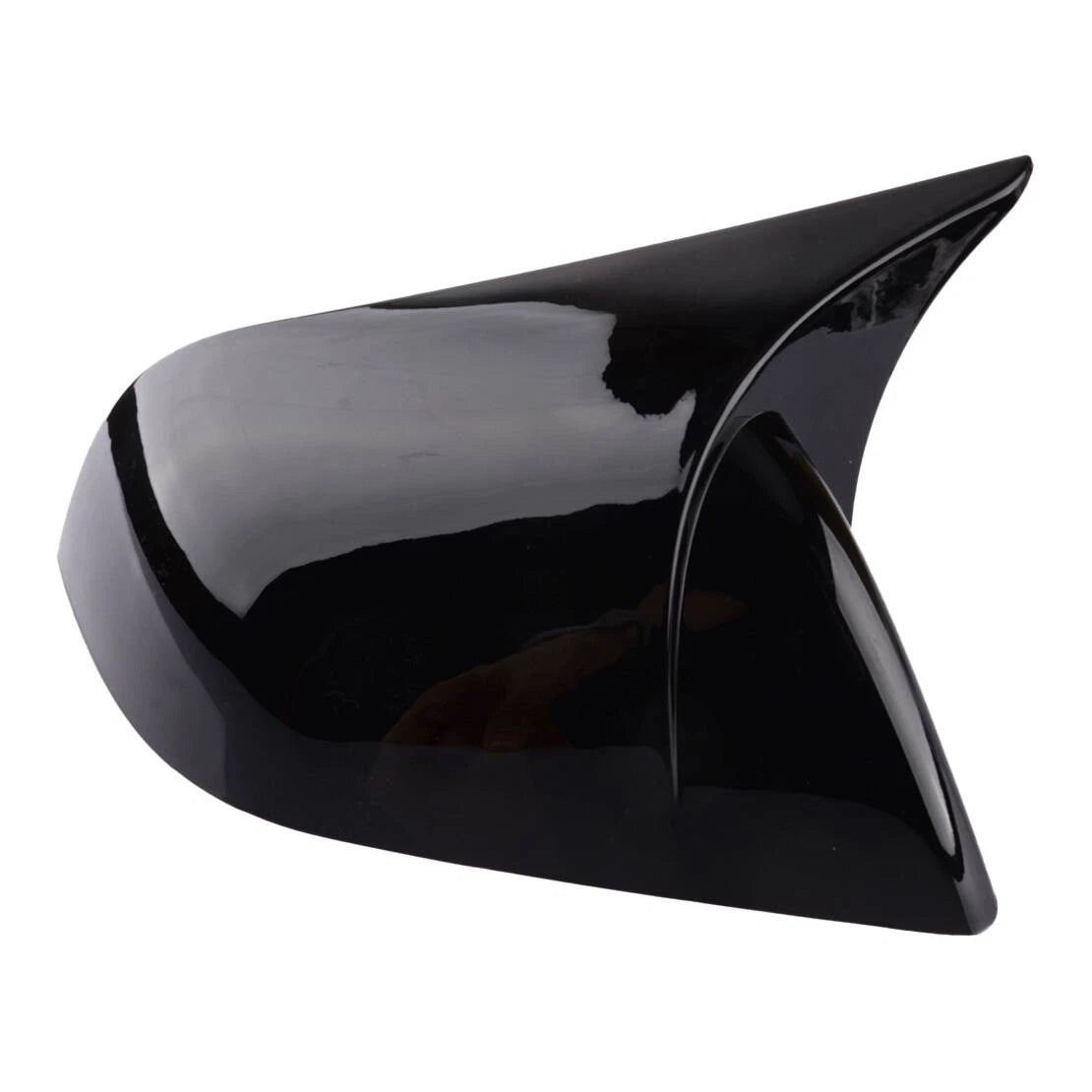 Black Horn Side Rearview Mirror Cover Trim for Tesla Model 3 (2017-2023)