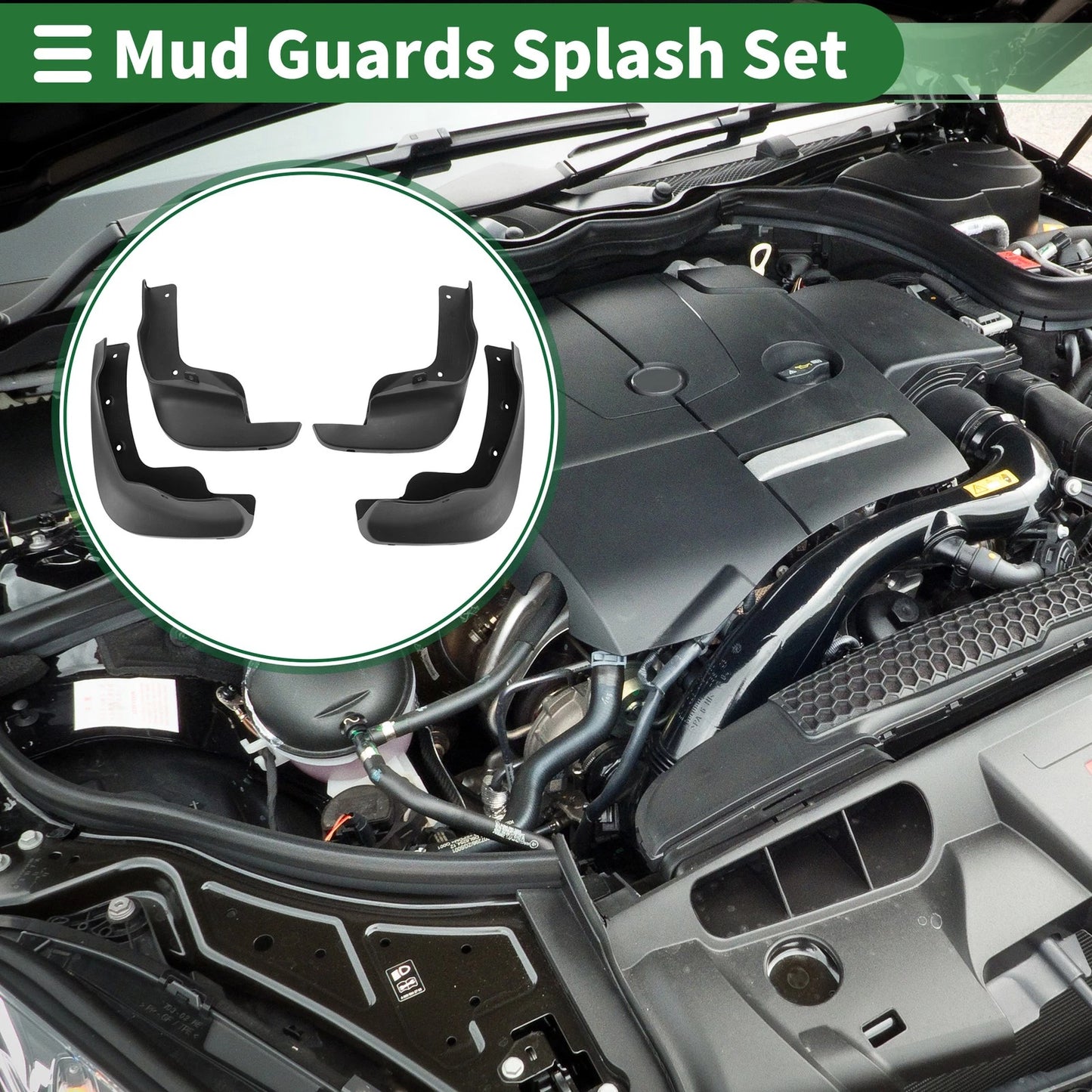 Mud Flaps Splash Guards 1 Set for Nissan Qashqai (2016-2023)