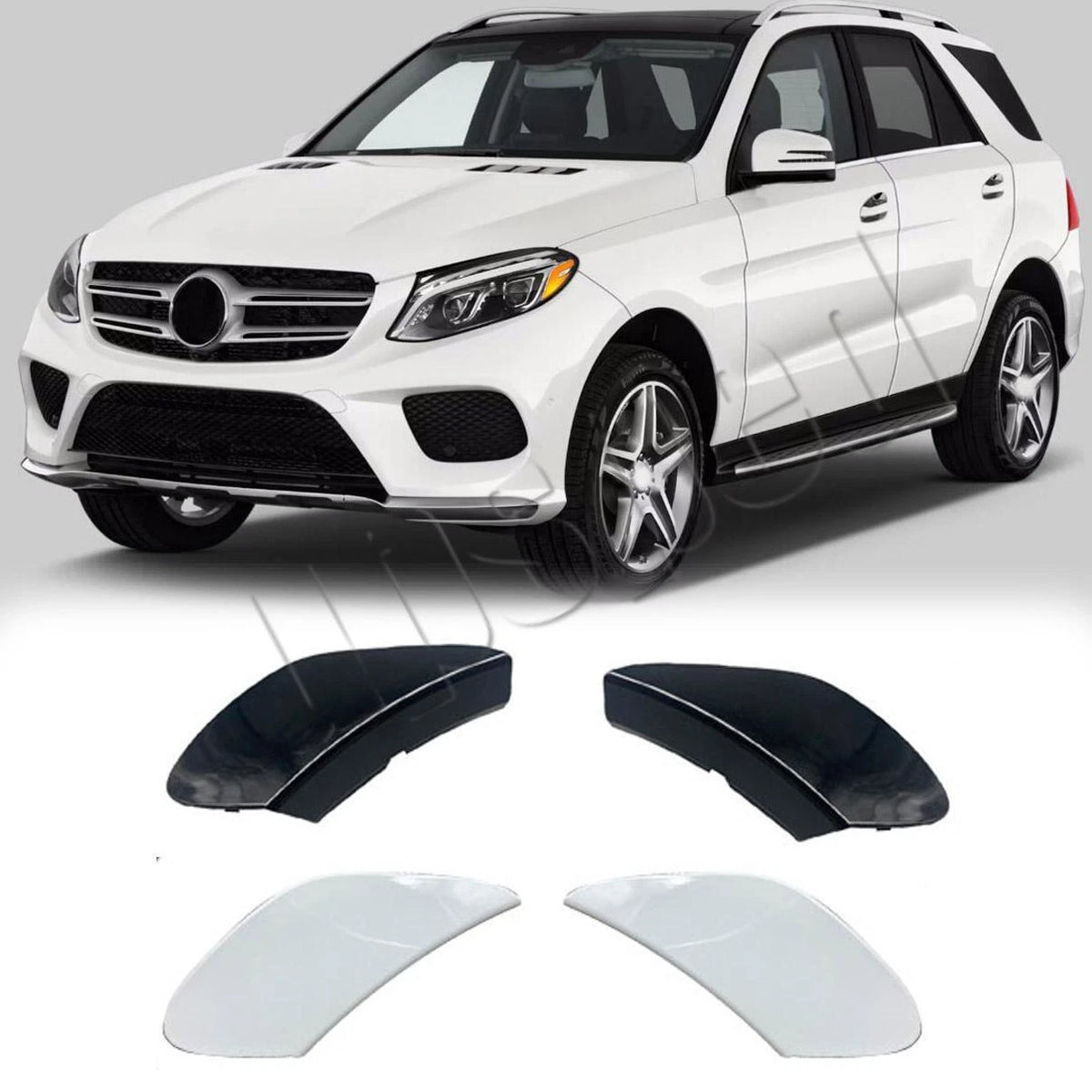 Front Bumper Tow Hook Hole Eye Cover Cap for Benz GLE W166 X166 AMG (2016–2019)