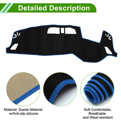 Dash Cover Mat for Mitsubishi Outlander 3 PHEV GN0W Black Blue (2013-2023)