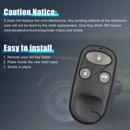 Remote Key Fob Case Shell for Honda Civic CRV Accord (2001-2023)