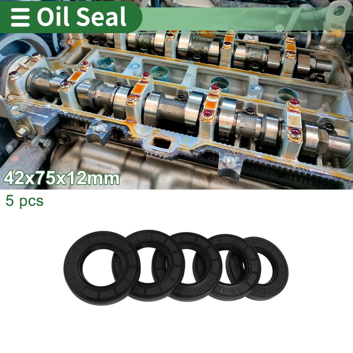 Oil Seal 42x75x12mm Seal Ring Rotary Shaft Seal NBR Rubber for Make Model
