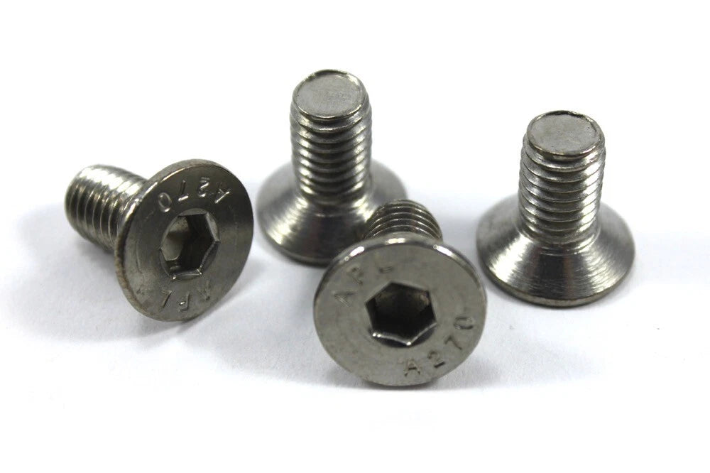 4 x rotor brake discs, hub bolts & stainless screws for Renault Laguna
