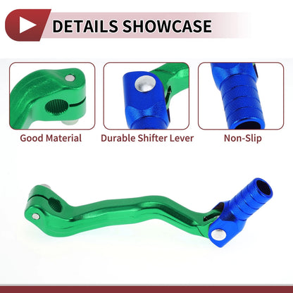 Folding Gear Shifter Lever for Bosuer M4 Green/Blue Head