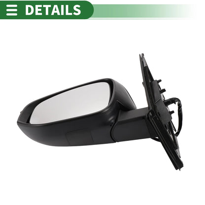 Left Side Door Mirror for Toyota RAV4 2013-2015 Manual Folding Gloss Black