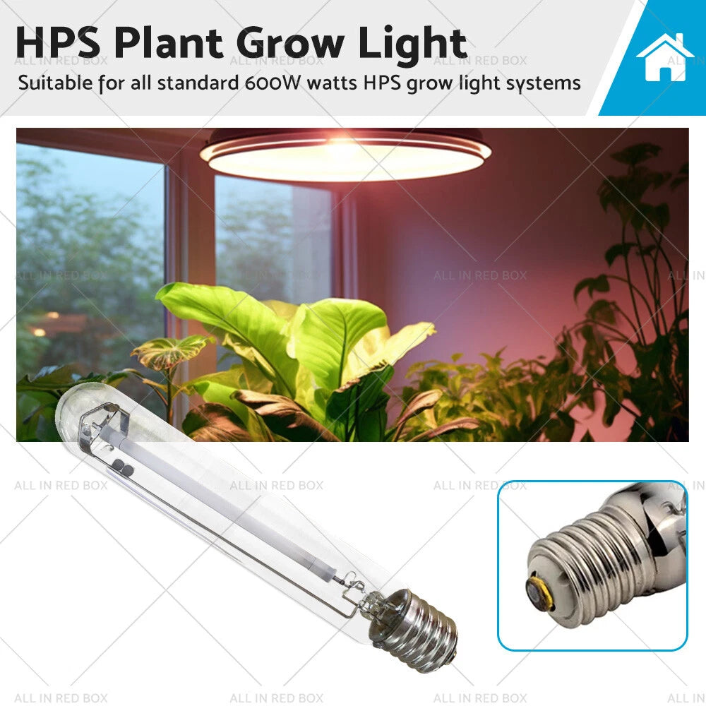 600W High Pressure Sodium HPS Grow Light Bulb for Hydroponics
