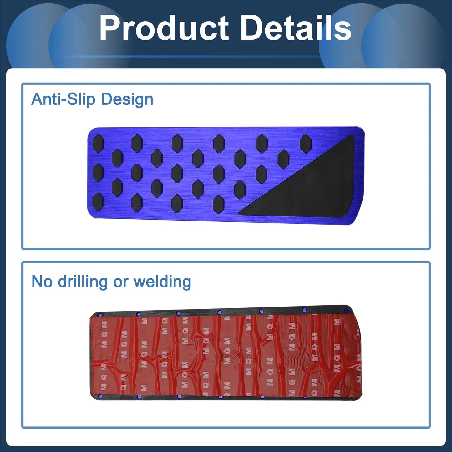 Footrest Pedal Cover for Jeep Grand Cherokee (2022-2025) - Aluminum Alloy Blue