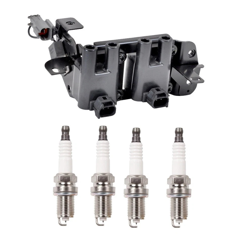 Ignition Coil Pack & Lead Kit & Spark Plugs for Hyundai Getz (2005-2011)
