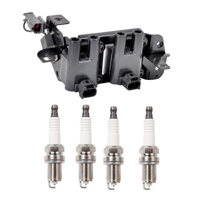 Ignition Coil Pack & Lead Kit & Spark Plugs for Hyundai Getz (2005-2011)