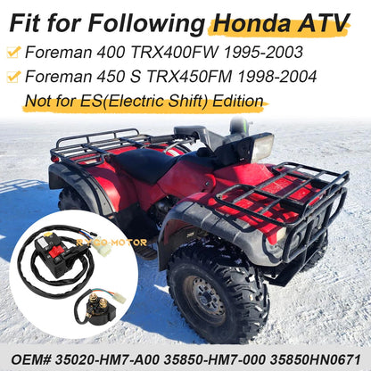 Handlebar & Starter Relay Switch for Honda Foreman (1998–2004)